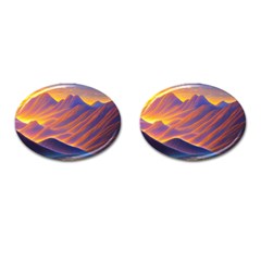 Great Sunset Cufflinks (oval) by GardenOfOphir