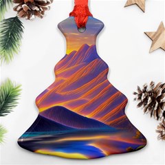 Great Sunset Christmas Tree Ornament (two Sides) by GardenOfOphir