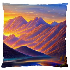 Great Sunset Large Cushion Case (one Side) by GardenOfOphir