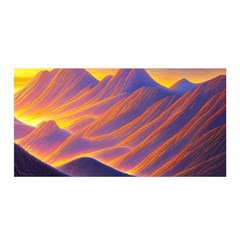 Great Sunset Satin Wrap 35  X 70  by GardenOfOphir