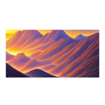 Great Sunset Satin Wrap 35  x 70  Front