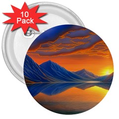 Glorious Sunset 3  Buttons (10 pack) 