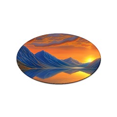 Glorious Sunset Sticker (oval) by GardenOfOphir