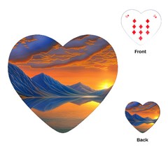 Glorious Sunset Playing Cards Single Design (heart) by GardenOfOphir