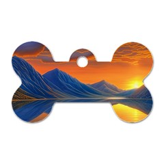 Glorious Sunset Dog Tag Bone (One Side)