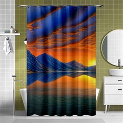 Glorious Sunset Shower Curtain 48  X 72  (small)  by GardenOfOphir