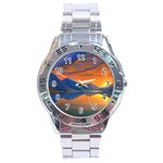 Glorious Sunset Stainless Steel Analogue Watch Front