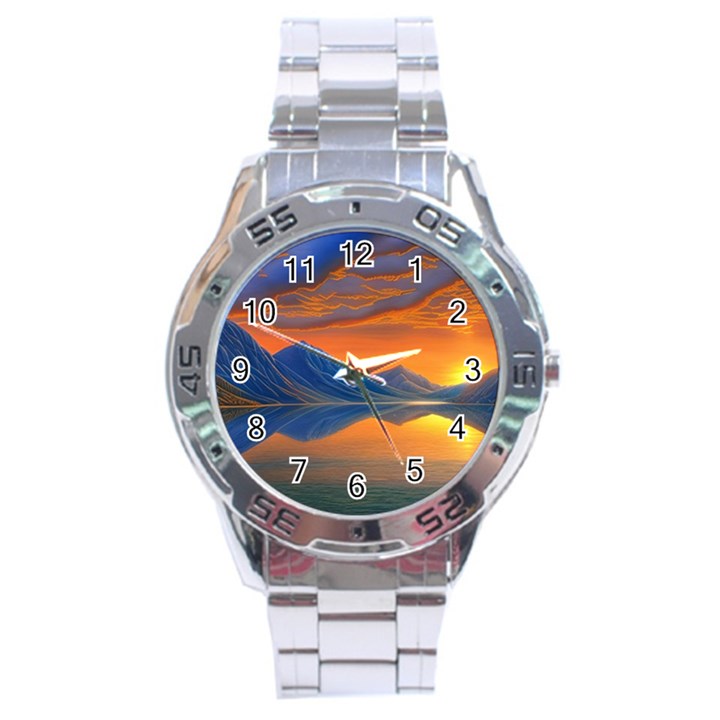 Glorious Sunset Stainless Steel Analogue Watch