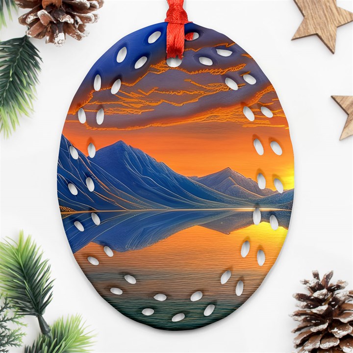 Glorious Sunset Ornament (Oval Filigree)