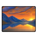 Glorious Sunset Fleece Blanket (Small) 45 x34  Blanket Back