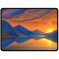 Glorious Sunset Fleece Blanket (large) by GardenOfOphir