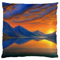 Glorious Sunset Standard Premium Plush Fleece Cushion Case (One Side)