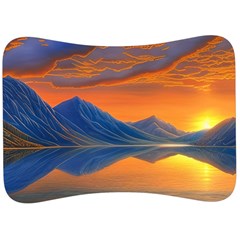 Glorious Sunset Velour Seat Head Rest Cushion by GardenOfOphir