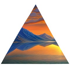 Glorious Sunset Wooden Puzzle Triangle