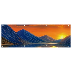 Glorious Sunset Banner And Sign 9  X 3  by GardenOfOphir