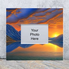 Glorious Sunset White Wall Photo Frame 5  x 7 