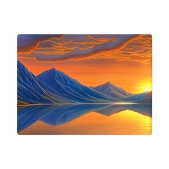 Glorious Sunset One Side Premium Plush Fleece Blanket (mini) by GardenOfOphir