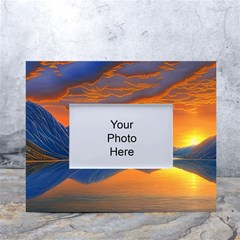 Glorious Sunset White Tabletop Photo Frame 4 x6  by GardenOfOphir