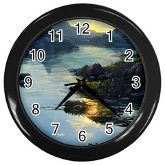 Incredible Sunset Wall Clock (black) by GardenOfOphir