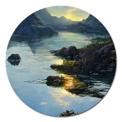 Incredible Sunset Magnet 5  (round) by GardenOfOphir