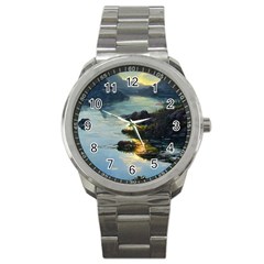 Incredible Sunset Sport Metal Watch by GardenOfOphir