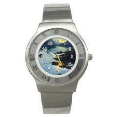 Incredible Sunset Stainless Steel Watch by GardenOfOphir