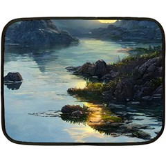 Incredible Sunset One Side Fleece Blanket (mini) by GardenOfOphir