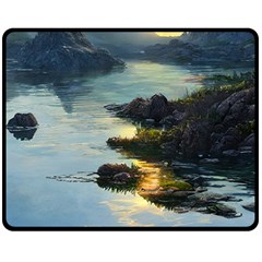 Incredible Sunset Fleece Blanket (medium) by GardenOfOphir