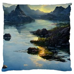 Incredible Sunset Standard Premium Plush Fleece Cushion Case (one Side) by GardenOfOphir