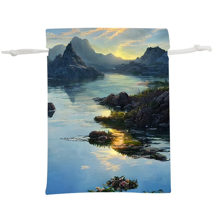 Incredible Sunset Lightweight Drawstring Pouch (XL)