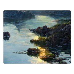 Incredible Sunset One Side Premium Plush Fleece Blanket (large)