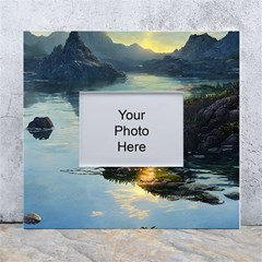 Incredible Sunset White Wall Photo Frame 5  X 7  by GardenOfOphir