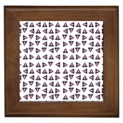 Happy Hound Funny Cute Gog Pattern Framed Tile by dflcprintsclothing