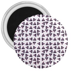 Happy Hound Funny Cute Gog Pattern 3  Magnets by dflcprintsclothing