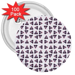 Happy Hound Funny Cute Gog Pattern 3  Buttons (100 Pack)  by dflcprintsclothing