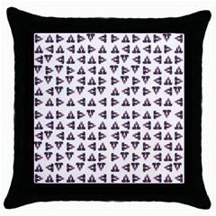 Happy Hound Funny Cute Gog Pattern Throw Pillow Case (black) by dflcprintsclothing