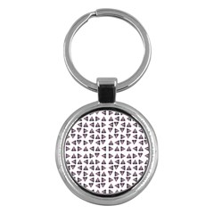 Happy Hound Funny Cute Gog Pattern Key Chain (round) by dflcprintsclothing