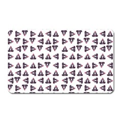 Happy Hound Funny Cute Gog Pattern Magnet (rectangular) by dflcprintsclothing