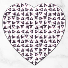 Happy Hound Funny Cute Gog Pattern Jigsaw Puzzle (heart) by dflcprintsclothing