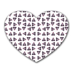 Happy Hound Funny Cute Gog Pattern Heart Mousepad by dflcprintsclothing