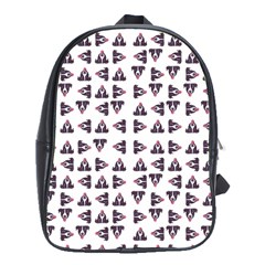 Happy Hound Funny Cute Gog Pattern School Bag (xl) by dflcprintsclothing