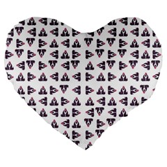 Happy Hound Funny Cute Gog Pattern Large 19  Premium Flano Heart Shape Cushions by dflcprintsclothing