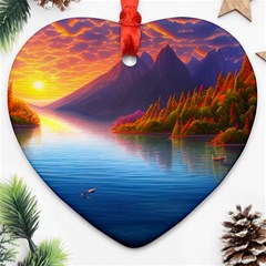 Immaculate Sunset Ornament (Heart)