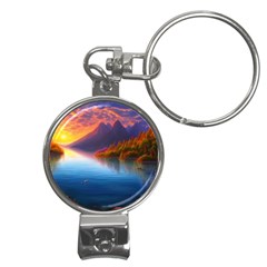 Immaculate Sunset Nail Clippers Key Chain by GardenOfOphir