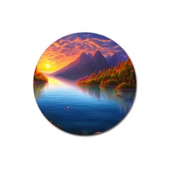 Immaculate Sunset Magnet 3  (Round)