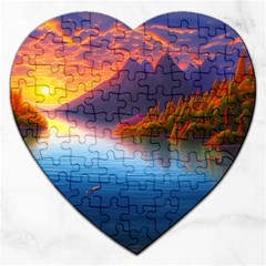 Immaculate Sunset Jigsaw Puzzle (Heart)