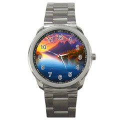 Immaculate Sunset Sport Metal Watch by GardenOfOphir