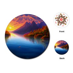 Immaculate Sunset Playing Cards Single Design (Round)