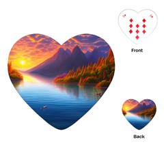 Immaculate Sunset Playing Cards Single Design (Heart)