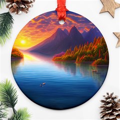 Immaculate Sunset Round Ornament (Two Sides)